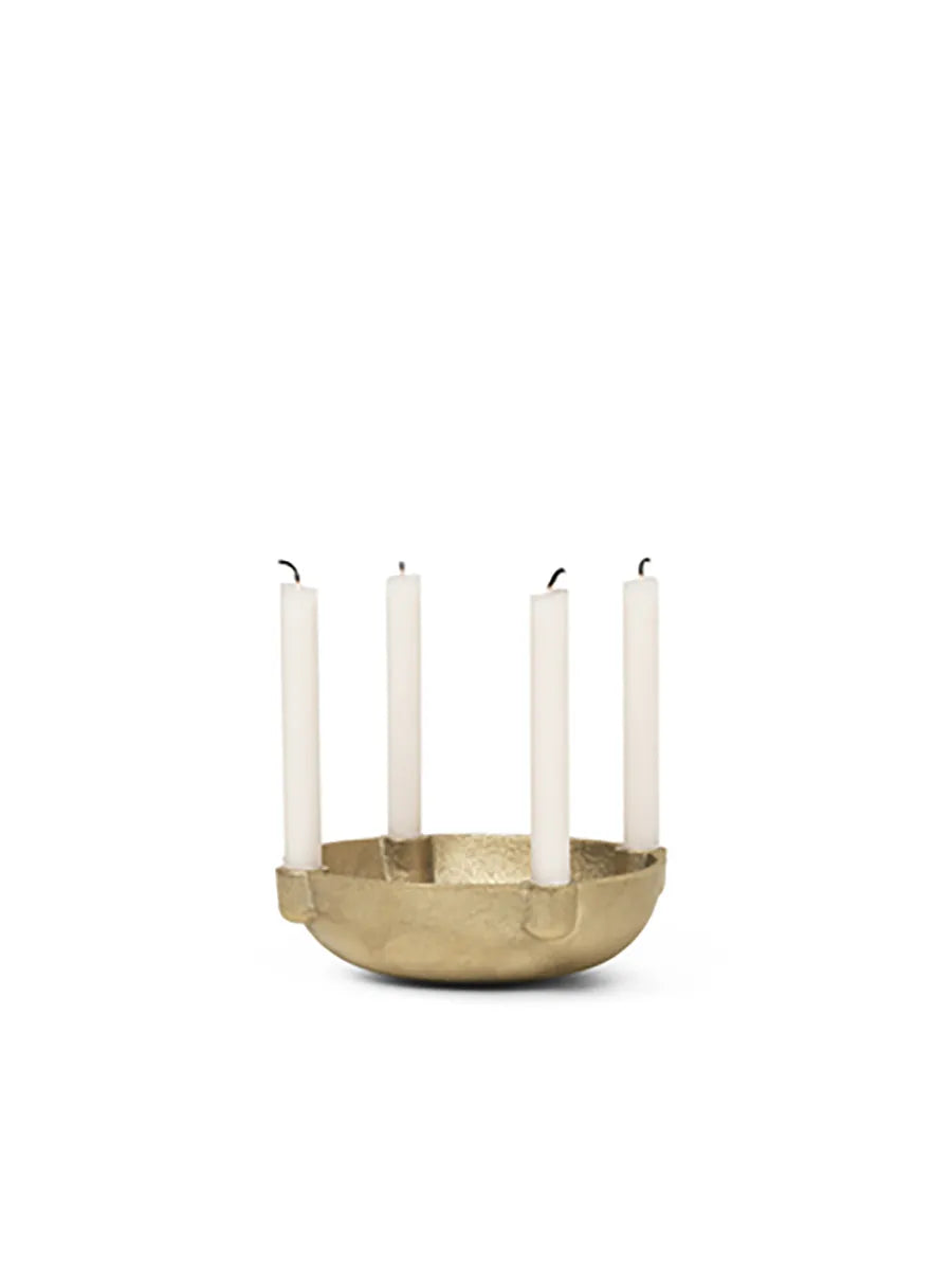 Skål-ljusstake i mässing, liten från Ferm Living - 3 - Jacobsen Plus