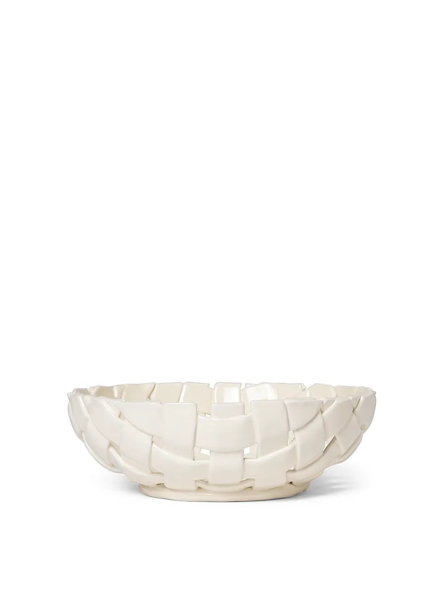Plait Skål, Ø30 cm från Ferm Living - Off-white - Jacobsen Plus