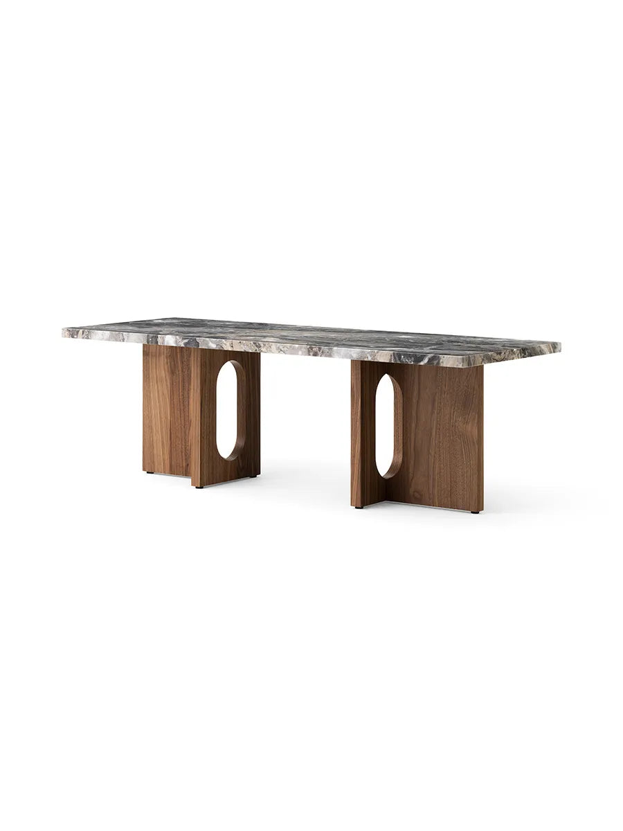 Androgyne Loungbord, grå galaxy marble/trä från Audo Copenhagen - Walnut - Jacobsen Plus