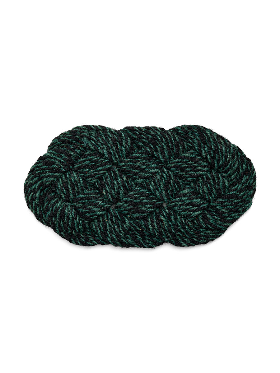 Coco Dörrmatta, Swirl från Hay - Green and black - Jacobsen Plus
