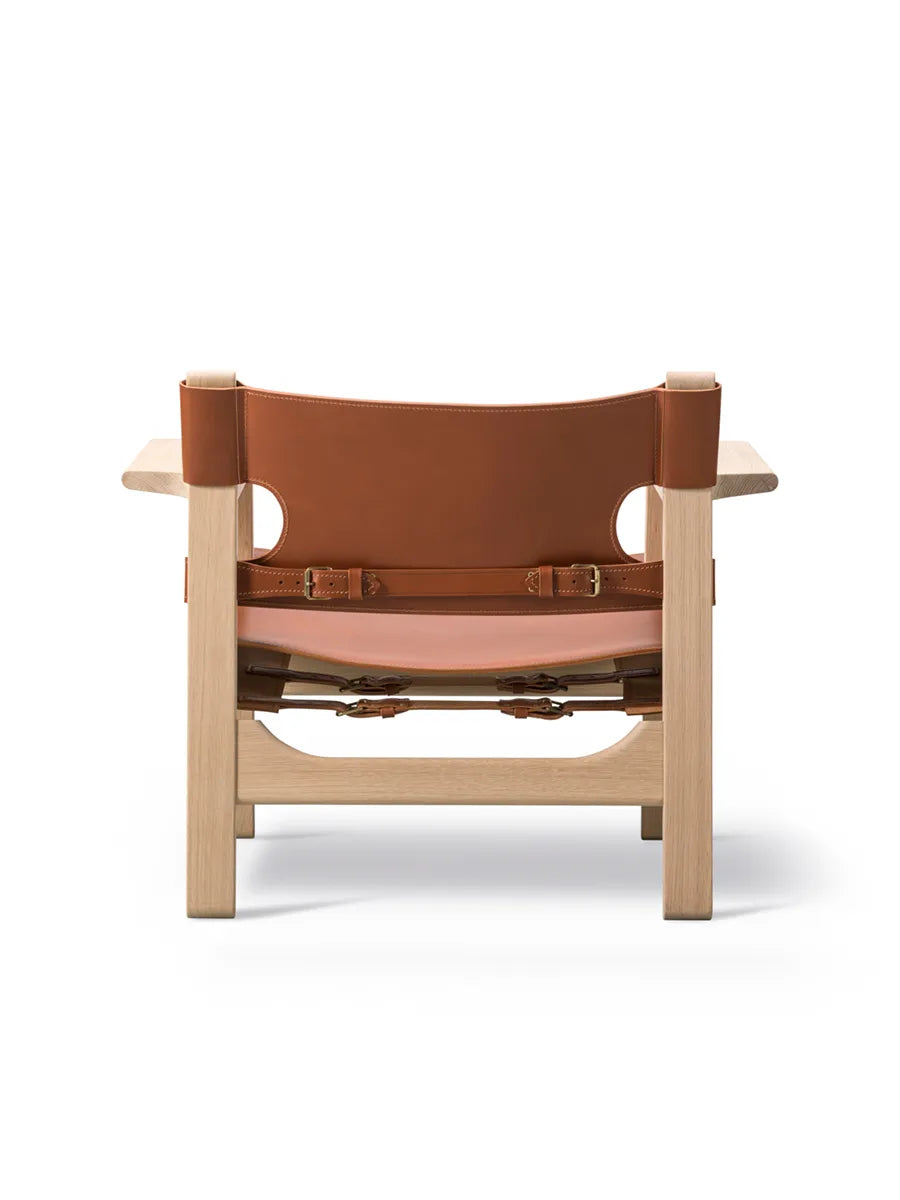 The Spanish Chair i cognacläder, såpad ek av Børge Mogensen - 5 - Jacobsen Plus