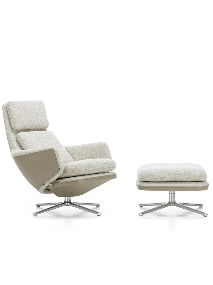 Grand Relax Fåtölj inkl. Fotpall, grå/beige från Vitra - 1 - Jacobsen Plus