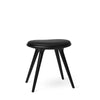 Low Stool, svartbetsad bok, svart Ultra-läder, 47 cm pall från Mater