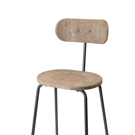 Earth barstol med ryggstöd, coffee waste light från Mater - H 74 cm - Jacobsen Plus
