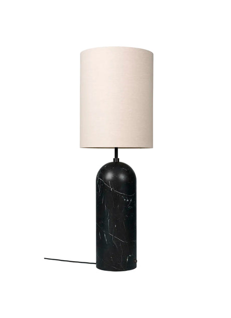 Gravity High XL Golvlampa, canvas-skärm från GUBI - Svart marmor - Jacobsen Plus