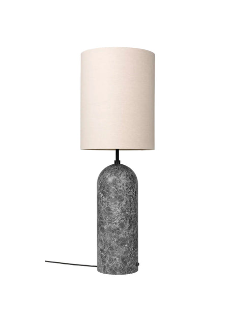 Gravity High XL Golvlampa, canvas-skärm från GUBI - Svart marmor - Jacobsen Plus