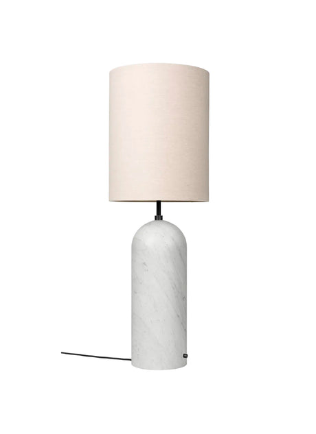 Gravity High XL Golvlampa, canvas-skärm från GUBI - Svart marmor - Jacobsen Plus