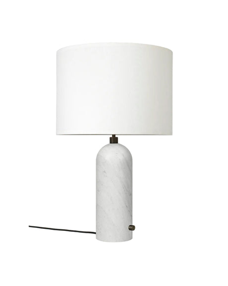Gravity Stor bordslampa, vit skärm från GUBI - Svart stål - Jacobsen Plus