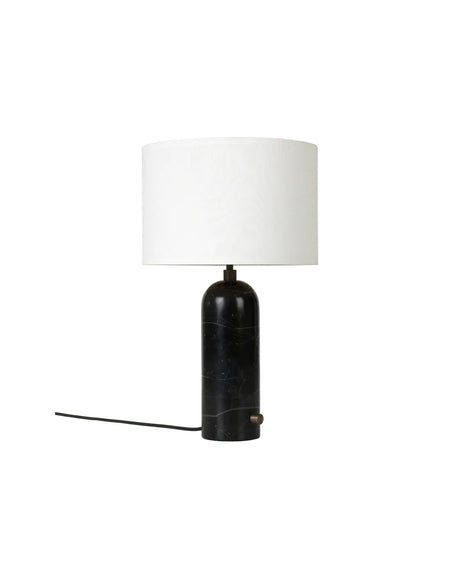 Gravity Small Bordslampa, vit skärm från GUBI - Grå marmor - Jacobsen Plus