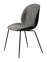 Beetle-stol, frampolstrad, svart skal från GUBI - Remix 3, Kvadrat (0152) / Black Conic Base - Jacobsen Plus