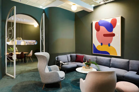 Piet Hein A222 Soffbord, Ø75 cm från Fritz Hansen - Vit laminat m. alukant - Jacobsen Plus