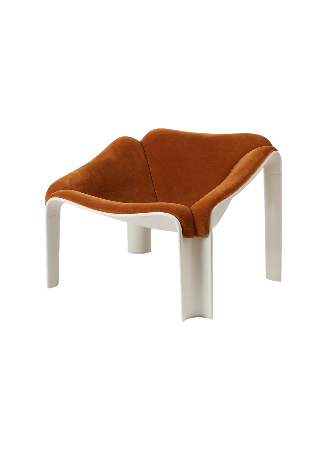F300 loungestol från Gubi - Alabaster White - Alpaca Alto Dedar 021 - Jacobsen Plus