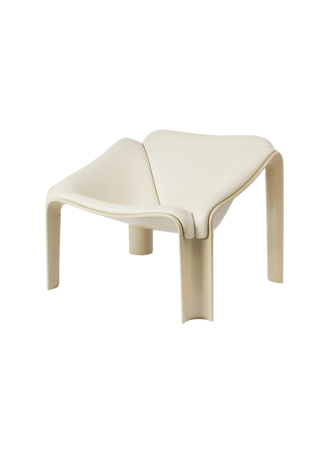 F300 loungestol från Gubi - Pastel Green - Smooth Leather Cream - Jacobsen Plus