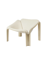 F300 loungestol från Gubi - Pastel Green - Smooth Leather Cream - Jacobsen Plus