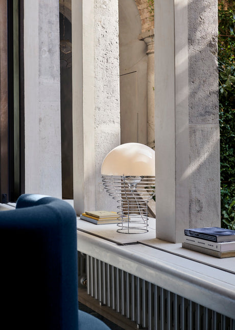 Wire bordslampa, Ø40 av Verner Panton - Vit Ø: 40 cm - Jacobsen Plus