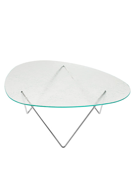 Pedrera soffbord, transparent strukturerat Glas från GUBI - Black - Jacobsen Plus