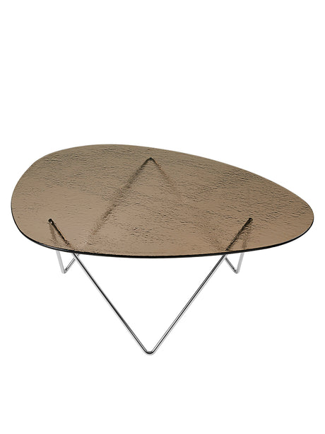 Pedrera Soffbord, Bronsstrukturerat Glas från GUBI - Black - Jacobsen Plus