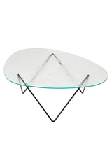 Pedrera soffbord, transparent strukturerat Glas från GUBI - Black - Jacobsen Plus