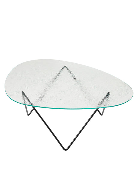 Pedrera soffbord, transparent strukturerat Glas från GUBI - Black - Jacobsen Plus