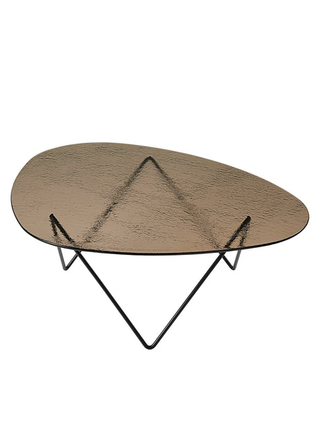 Pedrera Soffbord, Bronsstrukturerat Glas från GUBI - Black - Jacobsen Plus