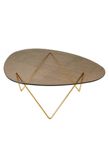 Pedrera Soffbord, Bronsstrukturerat Glas från GUBI - Brass - Jacobsen Plus