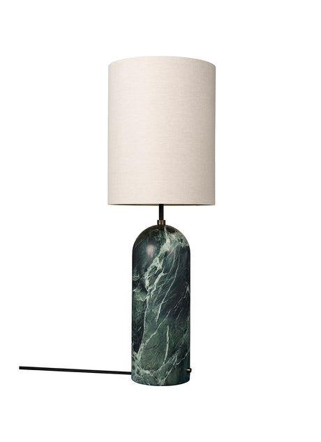 Gravity High XL Golvlampa, canvas-skärm från GUBI - Svart marmor - Jacobsen Plus