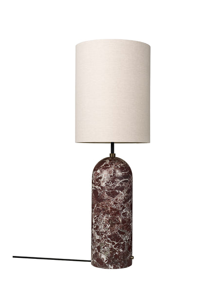 Gravity High XL Golvlampa, canvas-skärm från GUBI - Svart marmor - Jacobsen Plus