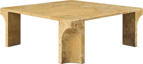 Gubi Doric Soffbord, 80x80 cm - Honey Amber Marble - Jacobsen Plus