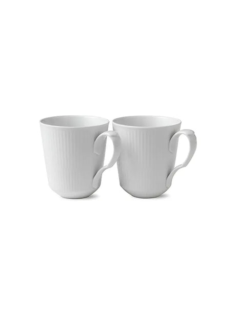 Royal Copenhagen Hvid Riflet, 2-pack muggar 37 cl - Jacobsen Plus