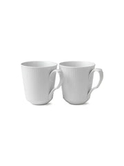 Royal Copenhagen Hvid Riflet, 2-pack muggar 37 cl