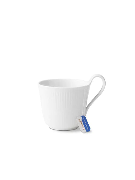 Royal Copenhagen Vit Räfflad, kopp med hög hank 33 cl - 2 - Jacobsen Plus