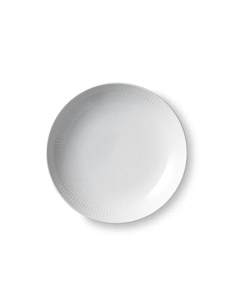 Royal Copenhagen Hvid Riflet, modern tallrik 25 cm - Jacobsen Plus