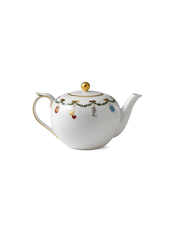 Royal Copenhagen Stjerne Riflet Jul, tekanna med lock 140 cl - 2 - Jacobsen Plus