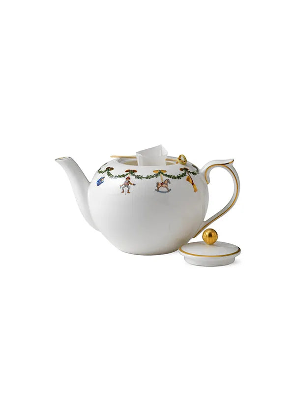 Royal Copenhagen Stjerne Riflet Jul, tekanna med lock 140 cl - 3 - Jacobsen Plus