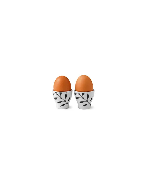 Royal Copenhagen Sort Mega Riflet, äggkoppar, 2-pack - 3 - Jacobsen Plus