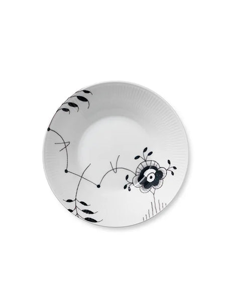 Royal Copenhagen Sort Mega Riflet, djup tallrik 24 cm - Jacobsen Plus