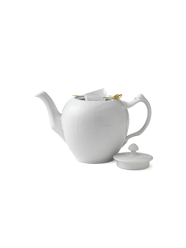 Royal Copenhagen Hvid Halvblonde, tekanna med lock 100 cl