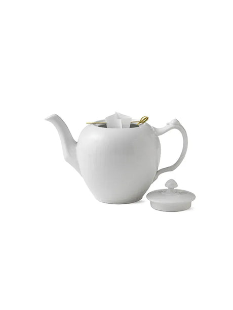 Royal Copenhagen Vit Riflad, tekanna med lock 100 cl - 2 - Jacobsen Plus
