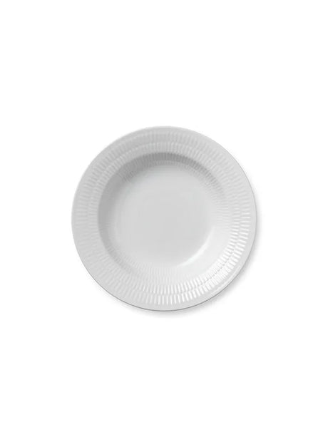 Royal Copenhagen Vit räfflad, djup tallrik 21 cm - Jacobsen Plus