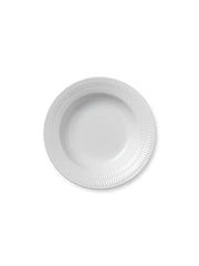 Royal Copenhagen Vit räfflad, djup tallrik 21 cm
