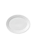Royal Copenhagen Hvid Riflet, oval tallrik 34 cm