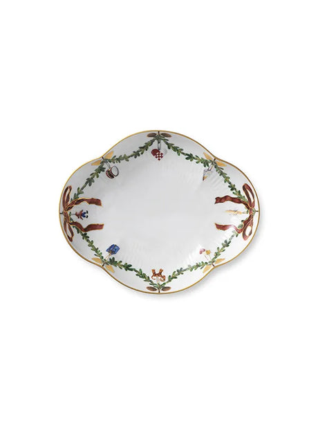 Royal Copenhagen Stjärnriflad Jul, fat 22 cm - Jacobsen Plus