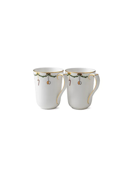 Royal Copenhagen Stjärnriflad jul, 2-pack muggar 33 cl - 2 - Jacobsen Plus
