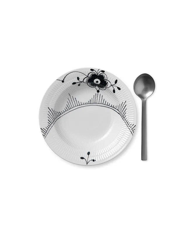 Royal Copenhagen Sort Mega Riflet, djup tallrik 21 cm
