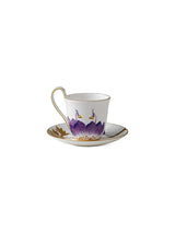 Royal Copenhagen Flora kopp med hög hank och fat, Pensé - 2 - Jacobsen Plus