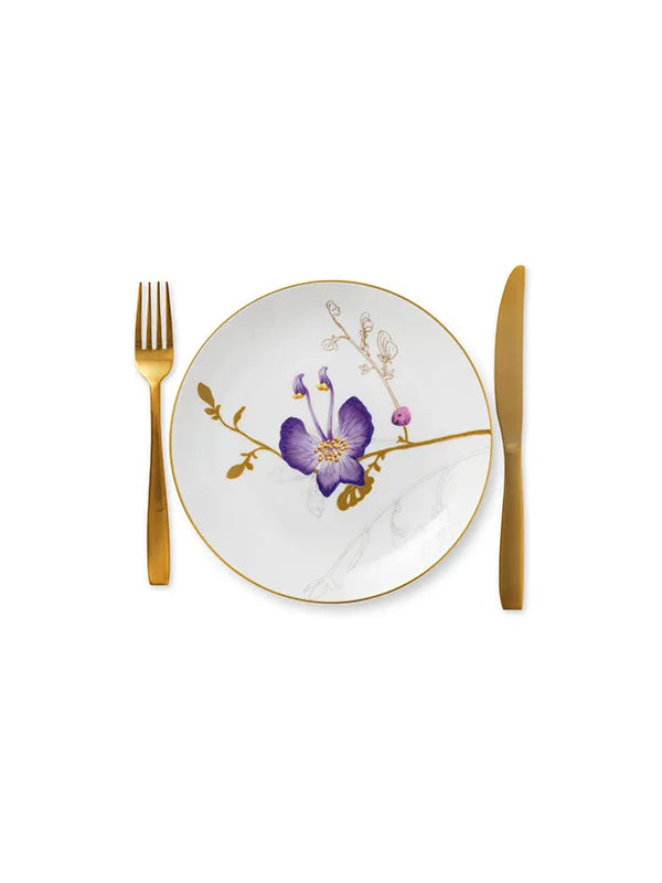 Royal Copenhagen Flora tallrik 22 cm, styvmorsviol - 2 - Jacobsen Plus
