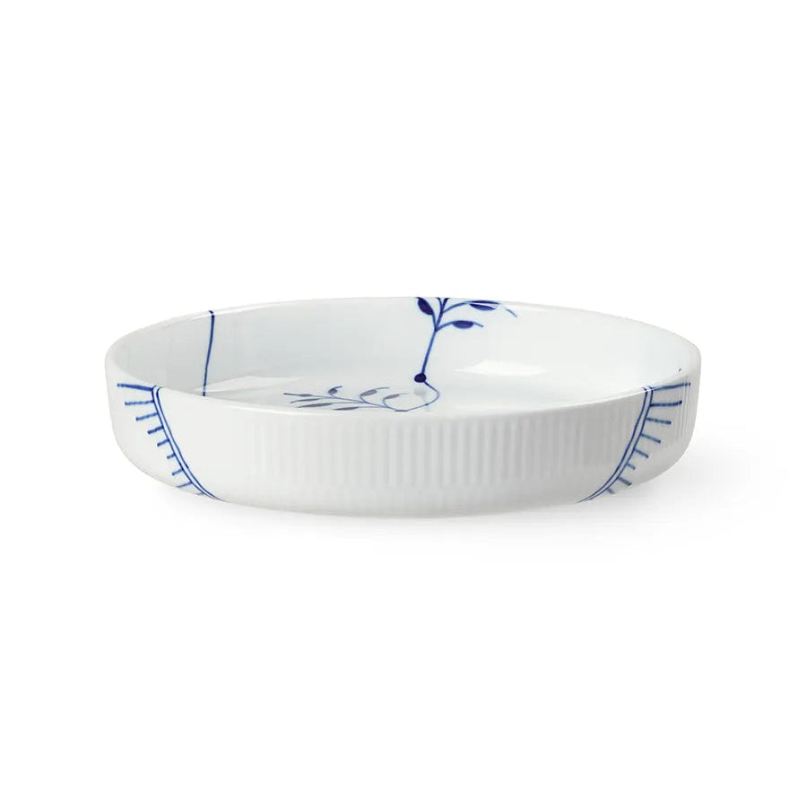 Royal Copenhagen Blå Mega Räfflad, rund ugnsfast form 27 cm