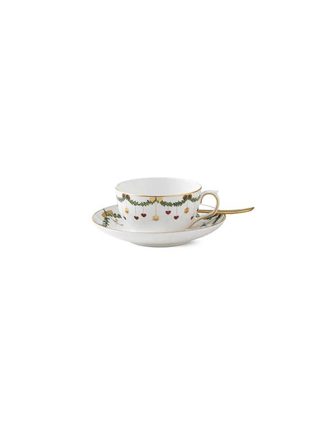Royal Copenhagen Stjerne Riflet Jul, kopp med fat 32 cl - 3 - Jacobsen Plus