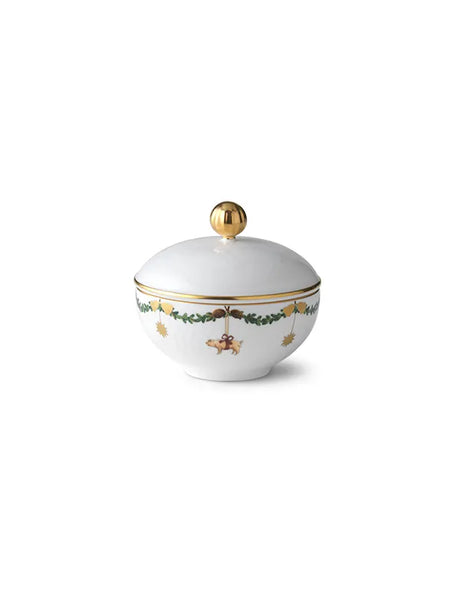 Royal Copenhagen Stjärnflätad Jul, sockerskål med lock 15 cl - Jacobsen Plus