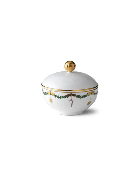 Royal Copenhagen Stjärnflätad Jul, sockerskål med lock 15 cl - 2 - Jacobsen Plus